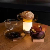 Artemide Bontà Dimmable LED Table Lamp With Glass Plate By