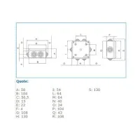 Bocchiotti 04831 Wall Junction Box with 6 Cable Entry Bocchiotti 04831 Wall Junction Box with 6 Cable Entry