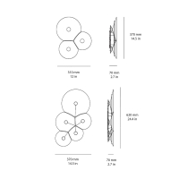 Luceplan Bulbullia led wall ceiling lamp