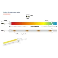 QLT Neon Striscia LED RGB 24V Luce Continua Esterno IP67