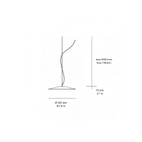 Luceplan Koinè 20 black led suspension lamp