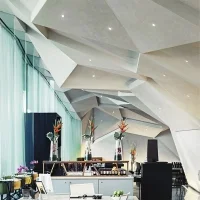 Lampo Faretto H55 GU10 Da Incasso a Soffitto In Gesso Quadrato Per Led