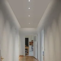 Lampo Faretto H55 GU10 Da Incasso a Soffitto In Gesso Quadrato Per Led