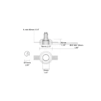 Isyluce GU10 Mr11 recessed spotlight in plaster