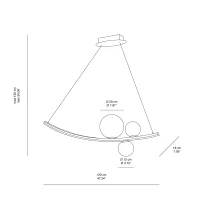 Ondaluce Altalena suspension lamp