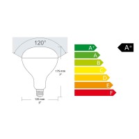 Lampadina LED E27 R125 13W 230V 2700K 1300 Lm Dimmerabile