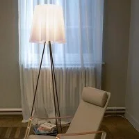 Flos Rosy Angelis Floor Lamp with fabric diffuser by Philippe