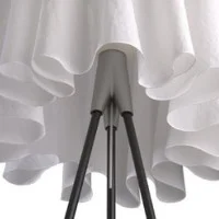 Flos Rosy Angelis Floor Lamp with fabric diffuser by Philippe