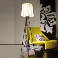 Flos Rosy Angelis Floor Lamp with fabric diffuser by Philippe