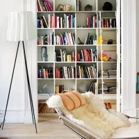 Flos Rosy Angelis Floor Lamp with fabric diffuser by Philippe