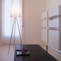 Flos Rosy Angelis Floor Lamp with fabric diffuser by Philippe