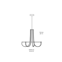 Euroluce Parachute led chandelier