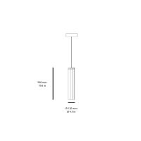 Euroluce Itala single led suspension lamp