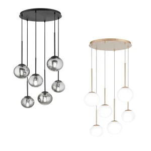 Ondaluce Jewel 6 lampada a sospensione circolare