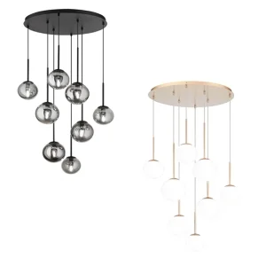 Ondaluce Jewel 8 lampada a sospensione circolare