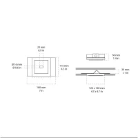 Novantadieci 9010 Miniled Diago led recessed spotlight