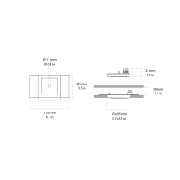 Novantadieci 9010 Microled faretto ad incasso led