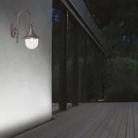 Ideal Lux Cima Bell-shaped Wall Lamp for Outdoor in Aluminum