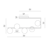Ondaluce Monile ceiling light
