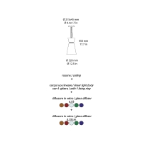 Fontana Arte Thalea 4 led suspension lamp