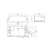 Tridonic LED Driver LC 10W 350mA 220V