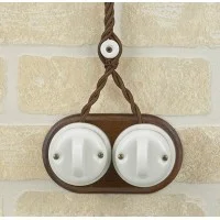 Double Wood Base for Installation Junction Box or Switch in
