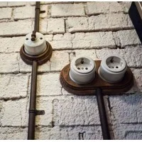 Double Wood Base for Installation Junction Box or Switch in