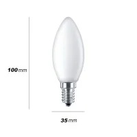 Daylight Italia Lampadina LED Milk Oliva E14 4W 440lm 2700K Daylight Italia Lampadina LED Milk Oliva E14 4W 440lm 2700K
