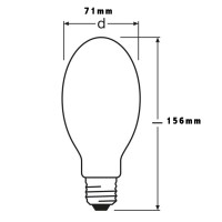 Osram VIALOX NAV-E 70W (SON-E) E27 Lampadina vapori di sodio