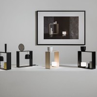 Flos Gaku Wireless table LED wood lamp Induction rechargeable