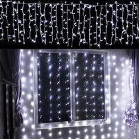 New Lamps Cordoniera Tenda luminosa 96 LED 3,30 metri con Flash