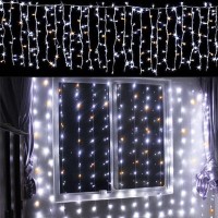 New Lamps Cordoniera Tenda luminosa 96 LED 3,30 metri bianco