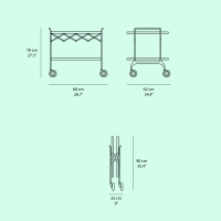 Kartell Gastone folding cart