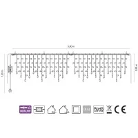 New Lamps string curtain Light 128 Bulbs LED 230V IN 24V OUT