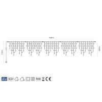 New Lamps string curtain Light 180 Bulbs MAXI LED 240V 18W Warm