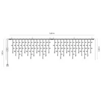 New Lamps Luminaria Tenda 128 Bulbi LED 13W 230V 24V Luce Calda