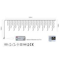 New Lamps Cordoniera Tenda luminosa 180 LED 5 metri Luce Bianco