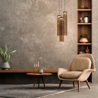 Euroluce Itala single led suspension lamp