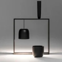 Flos Gaku Wire LED wood lamp with USB and dimmable switch by