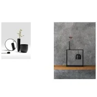 Flos Gaku Wire LED wood lamp with USB and dimmable switch by