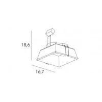 EXENIA Square Trim For LED111 Recessed Downlight White