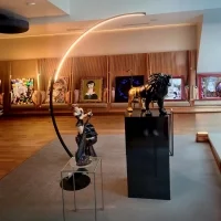 Kundalini Kyudo arc led floor lamp