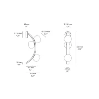 Vivida Sunset lampada led da parete per interni