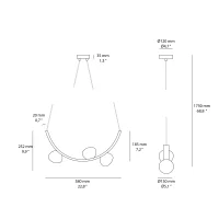 Vivida Sunset indoor led suspension lamp