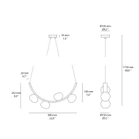 Vivida Sunset indoor led suspension lamp