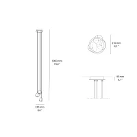 Terzani Mizu three light suspension lamp
