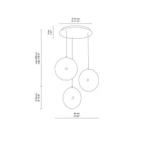 Ondaluce Jokey multiple suspension lamp