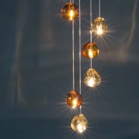 Terzani Mizu seven light suspension lamp