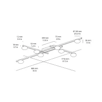 Wever & Ducrè Perlez Grid lampada da soffitto led