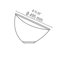 Flos Diffusore PMMA con Riflettore per Taccia LED